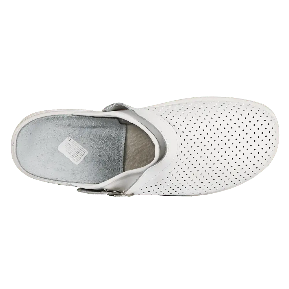 Сабо мужские кожаные белые