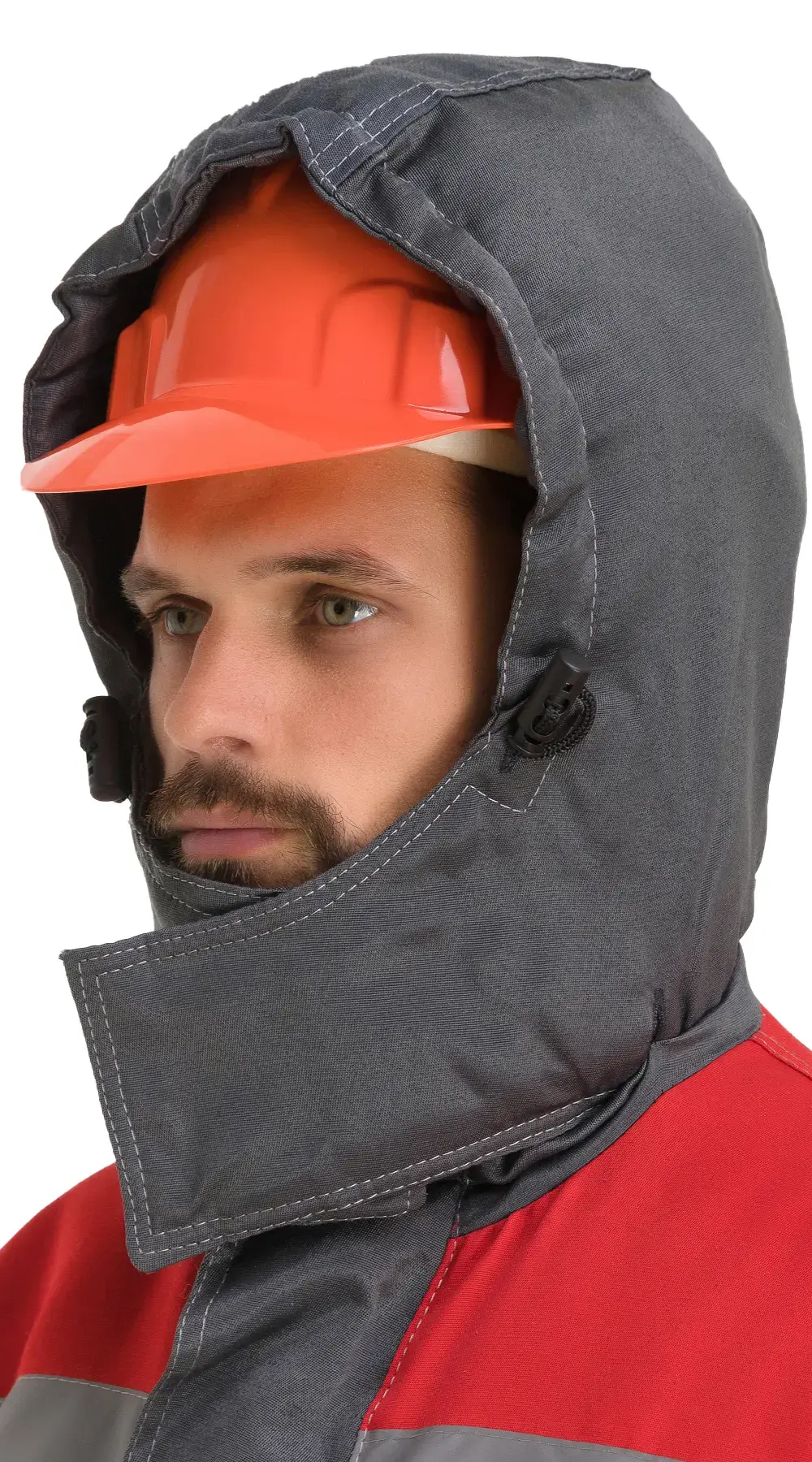 Костюм рабочий мужской утепленный зимний RONTA KS241 темно-серый, красный