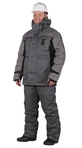 Костюм рабочий мужской утепленный зимний RONTA KS581 темно-серый, светло-серый, черный Костюм рабочий мужской утепленный зимний RONTA KS581 темно-серый, светло-серый, черный