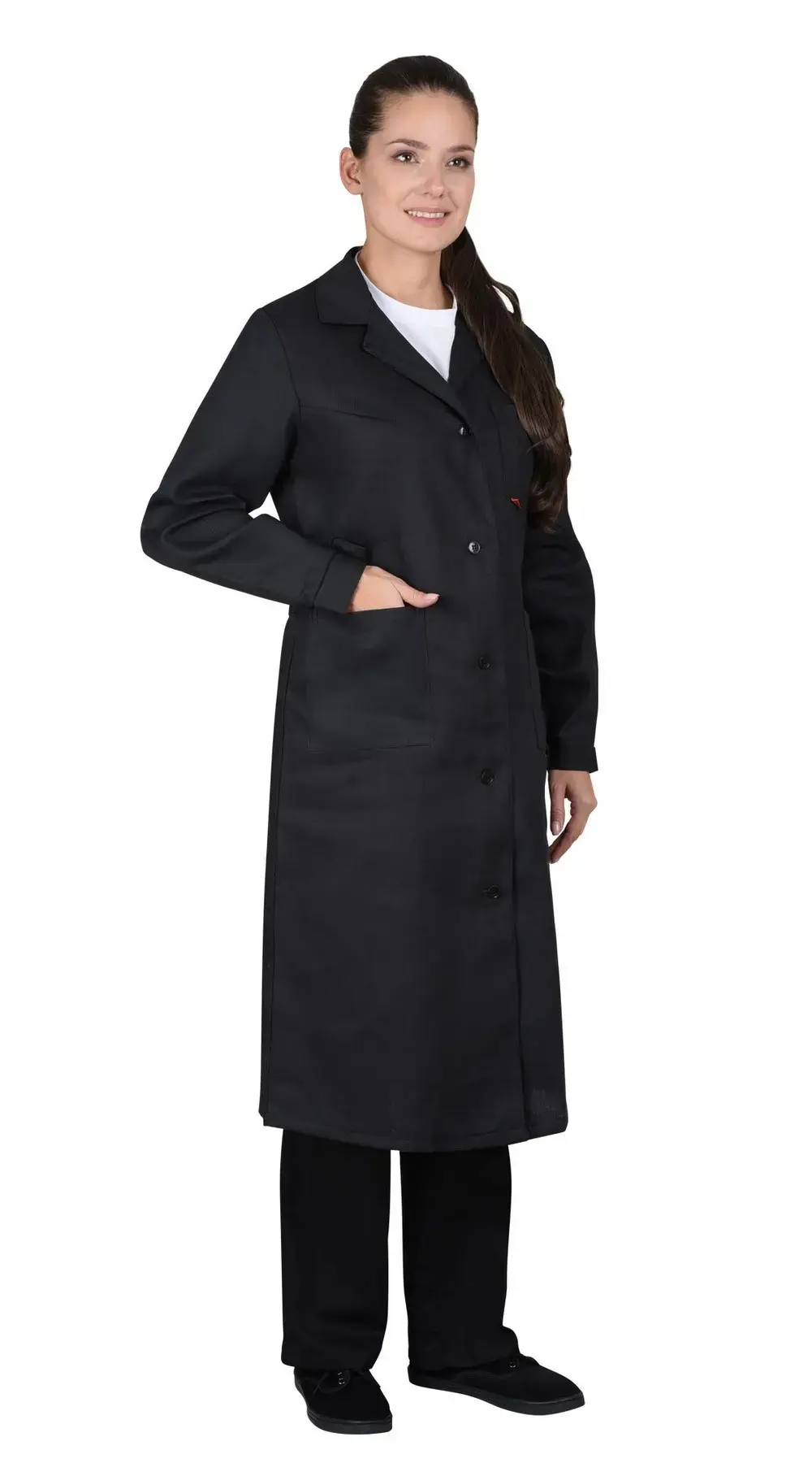 Халат рабочий женский летний RONTA HL401 черный