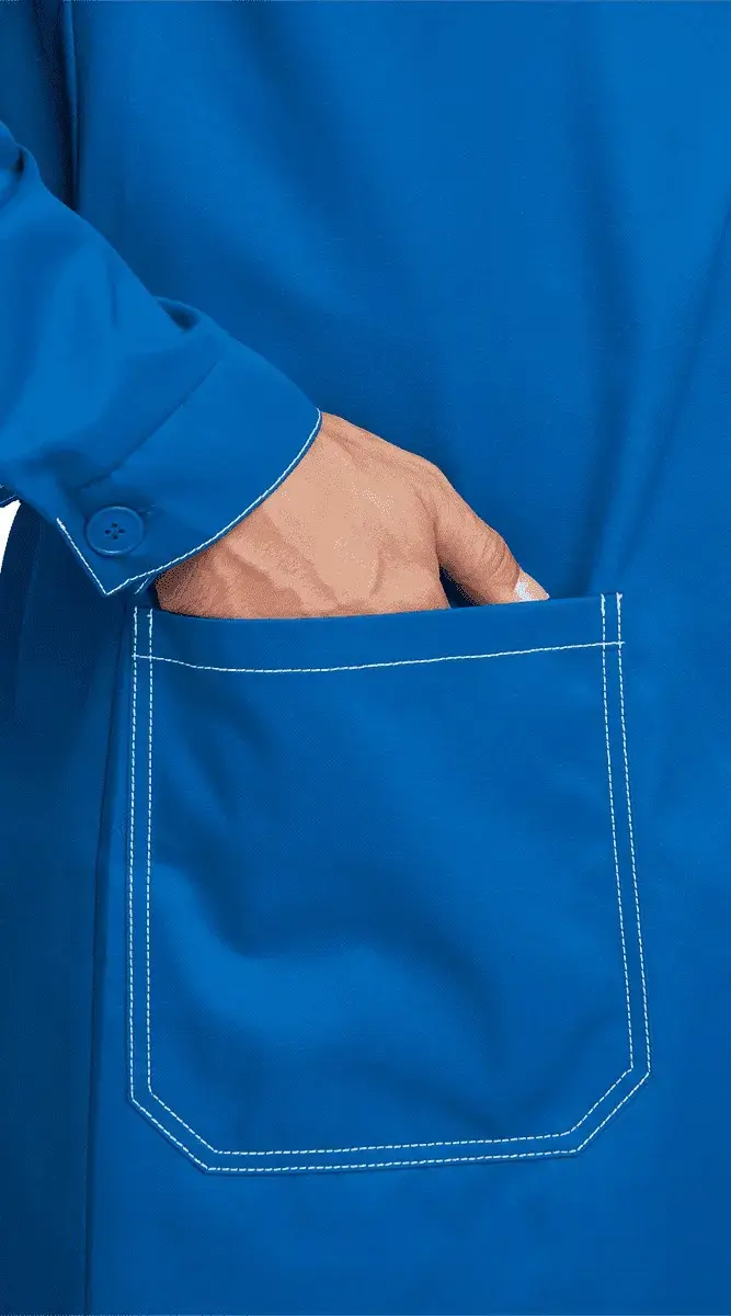 Халат рабочий мужской летний RONTA HL542 васильковый, темно-синий