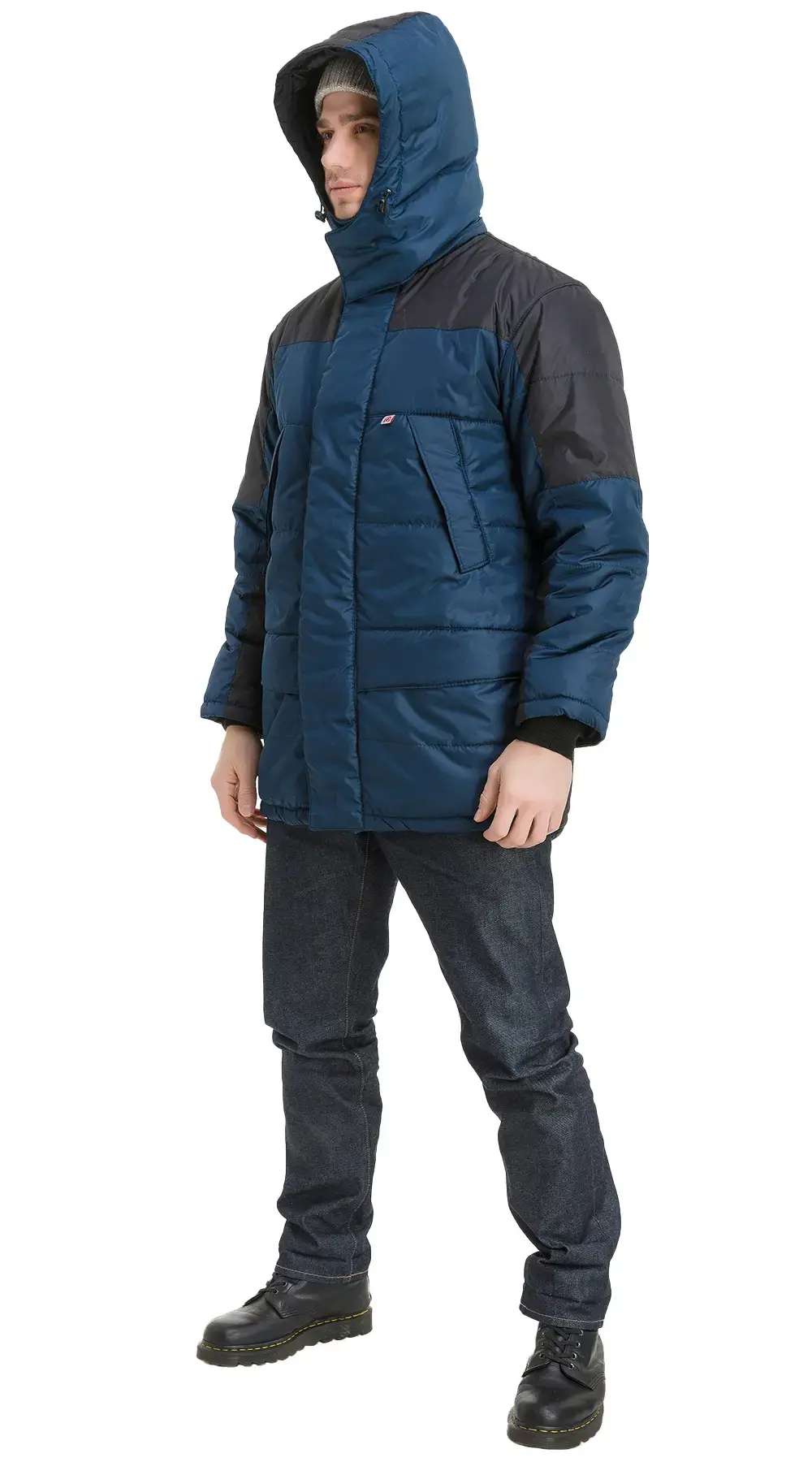 Куртка рабочая мужская зимняя утепленная Эталон "Сити" синяя, черная