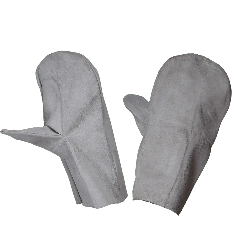 Краги спилковые двупалые