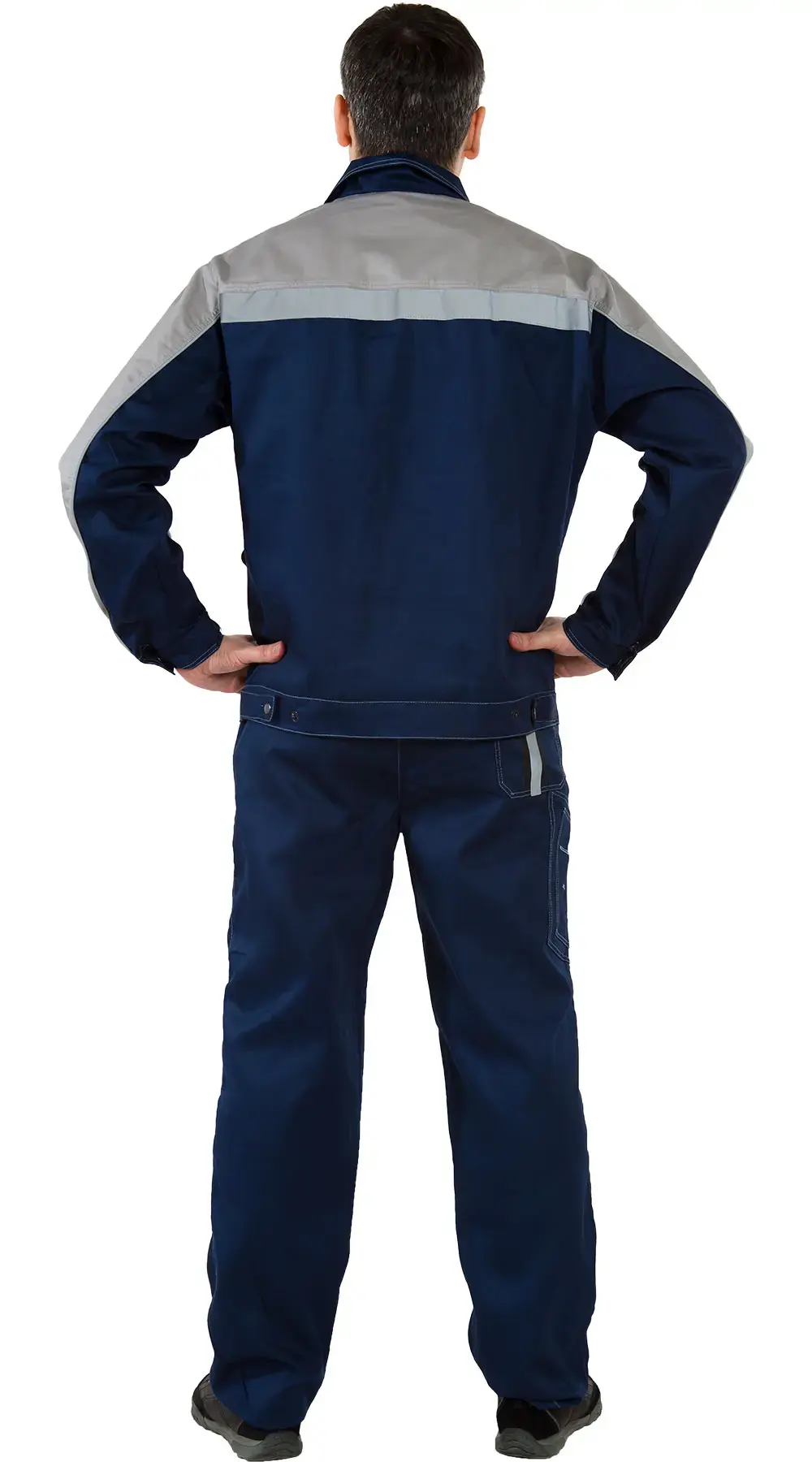 Костюм рабочий мужской летний RONTA KS806E с брюками темно-синий, серый