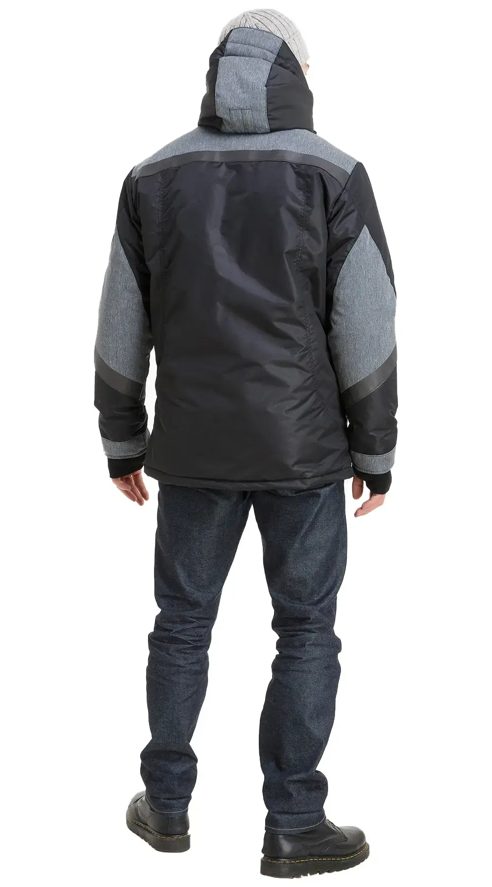 Куртка рабочая мужская зимняя утепленная Восток-Сервис "Траверс" черная, серая