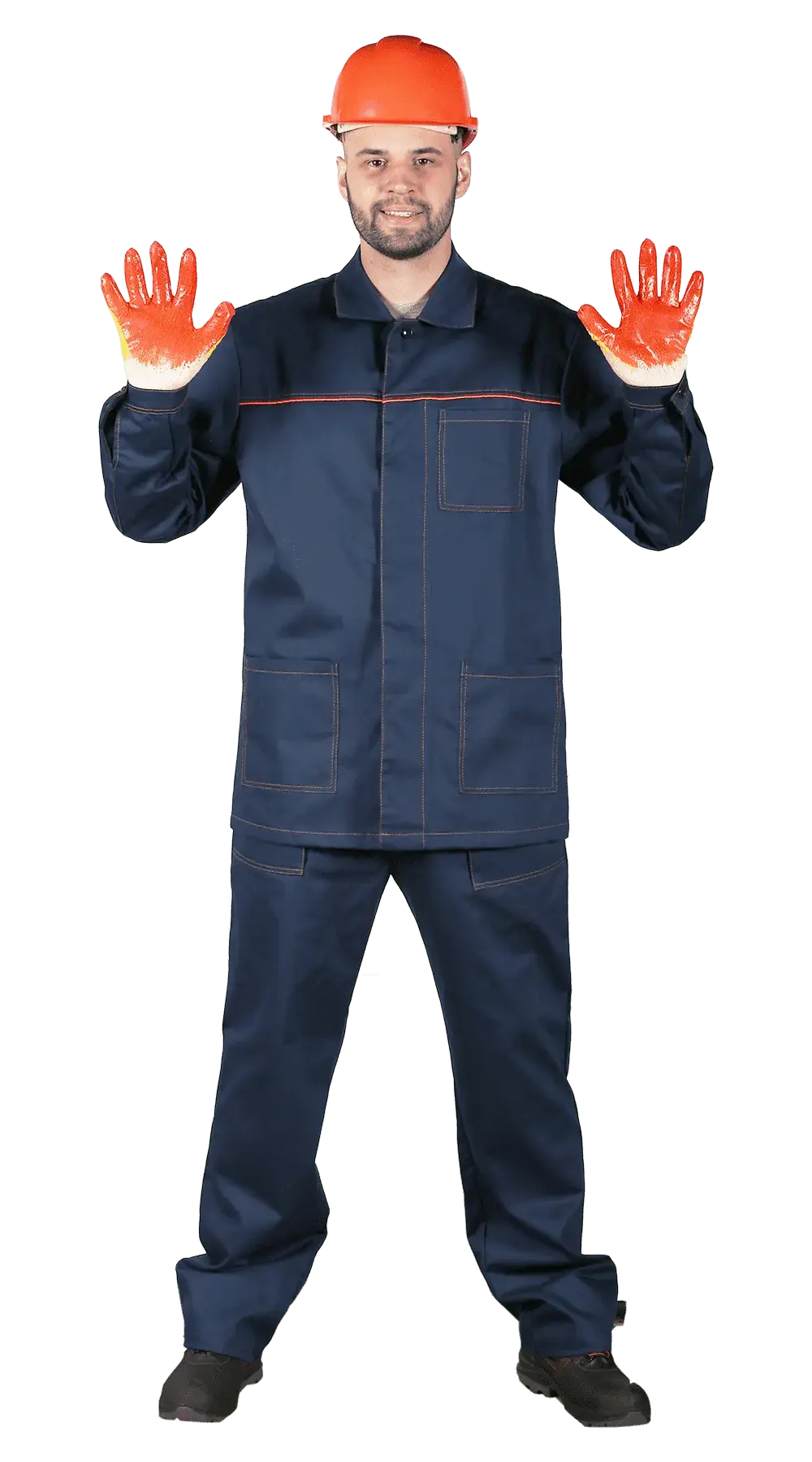 Костюм рабочий мужской летний RONTA KS291 с брюками темно-синий