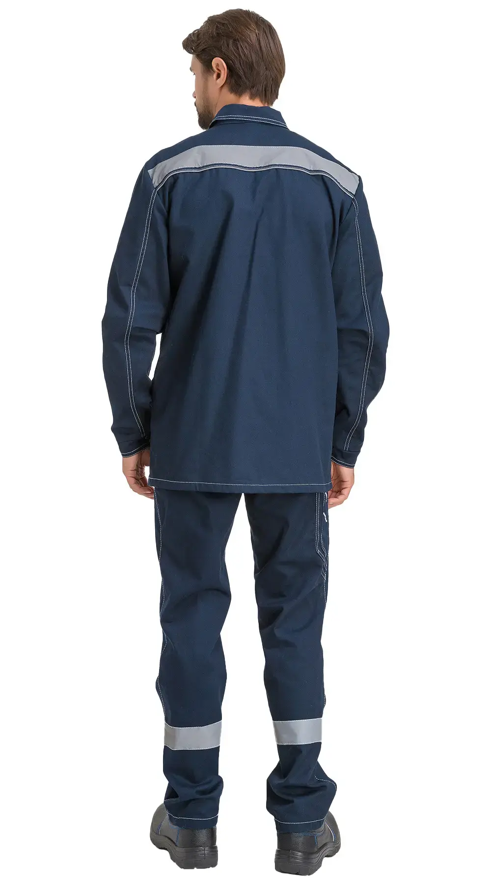 Костюм рабочий мужской летний RONTA KS910 с полукомбинезоном темно-синий