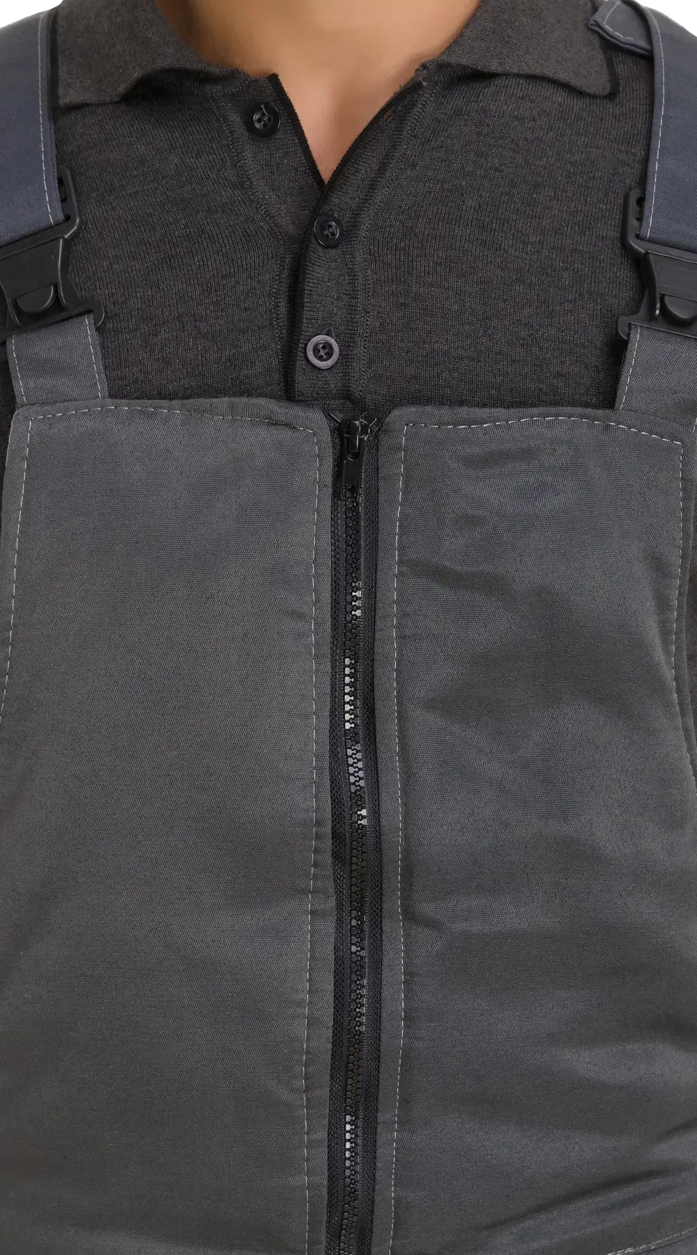 Костюм рабочий мужской утепленный зимний RONTA KS241 темно-серый, красный