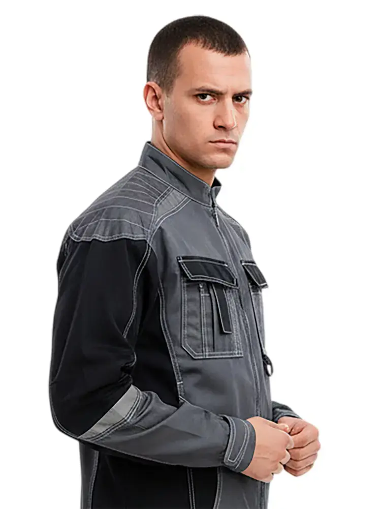 Костюм рабочий мужской летний RONTA KS908 с брюками темно-серый, черный