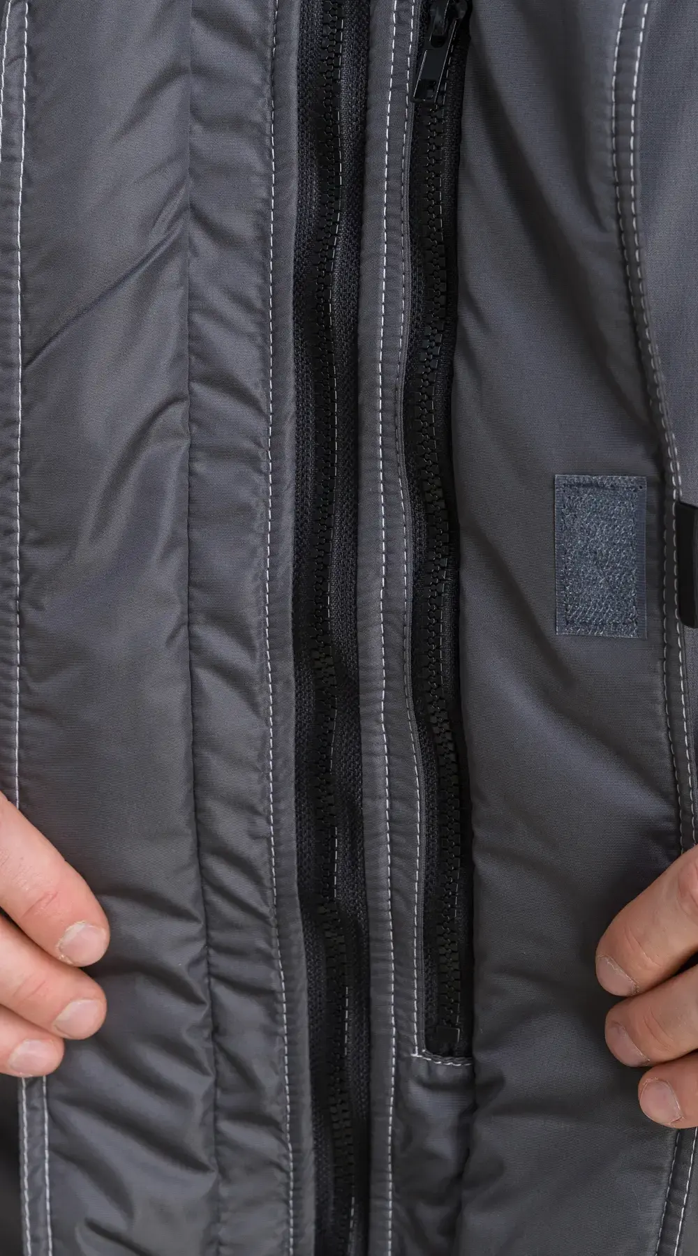 Куртка рабочая мужская зимняя утепленная RONTA KR930 темно-серая, черная, красная