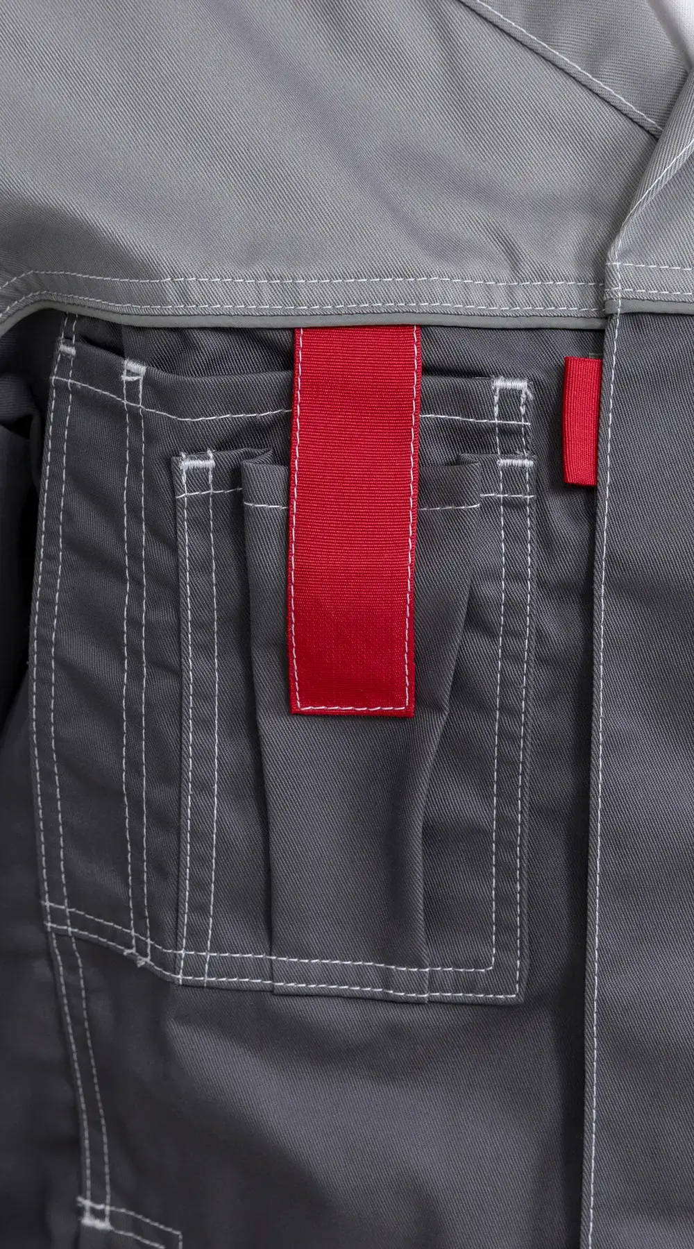 Куртка рабочая мужская летняя RONTA KR3080 темно-серый, светло-серый, красный