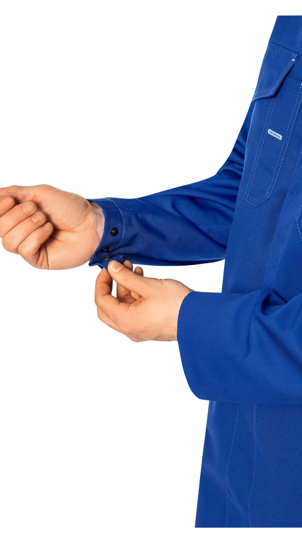 Халат мужской летний "Уран" (васильковый/черный)