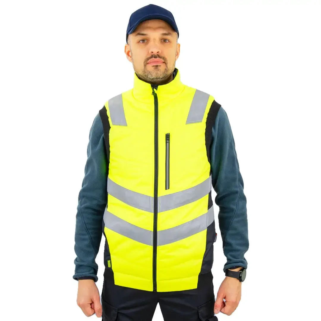 Сигнальный жилет утепленный BRODEKS KW111, желтый/черный