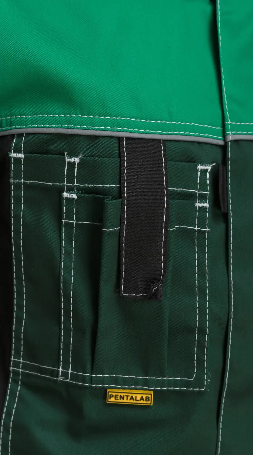 Костюм рабочий мужской летний RONTA KS212 с полукомбинезоном темно-зеленый, светло-зеленый, черный