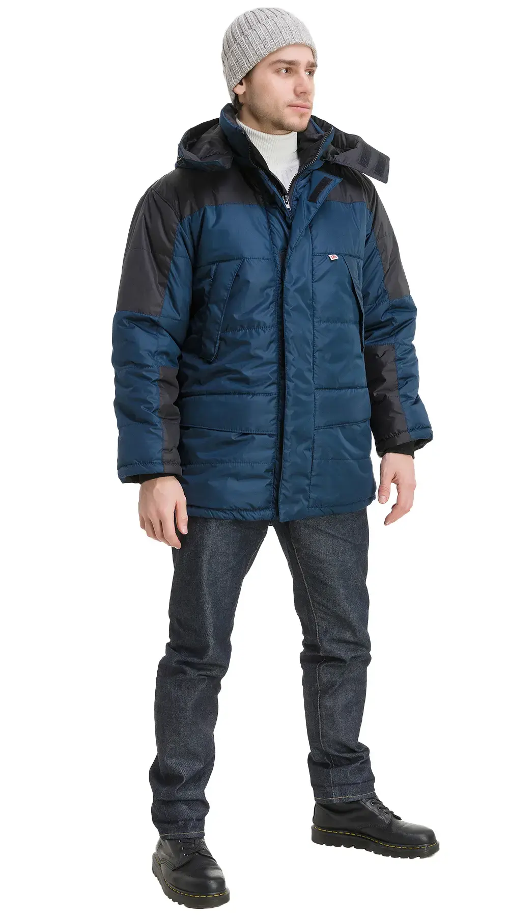 Куртка рабочая мужская зимняя утепленная Эталон "Сити" синяя, черная