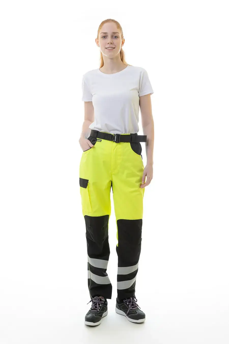 Женские сигнальные брюки BRODEKS KS 319, желтый/черный