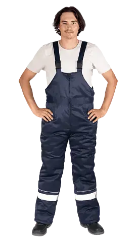 Полукомбинезон рабочий мужской утепленный зимний RONTA PL551 темно-синий