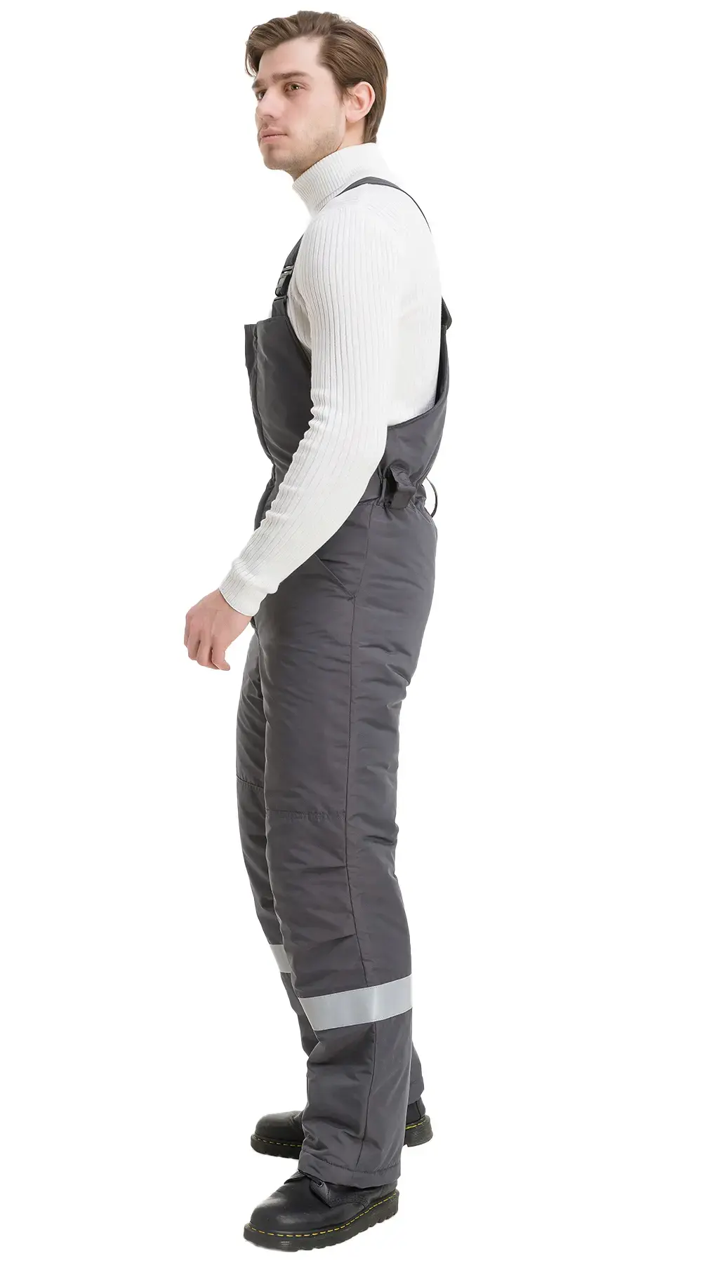 Полукомбинезон рабочий мужской утепленный зимний Восток-Сервис "Конструктор" серый