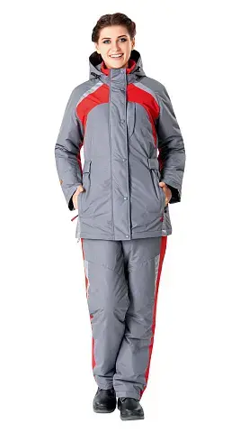 Куртка рабочая женская зимняя утепленная Восток-Сервис "ЛЕДИ СПЕЦ-1" серая, красная  Куртка рабочая женская зимняя утепленная Восток-Сервис "ЛЕДИ СПЕЦ-1" серая, красная