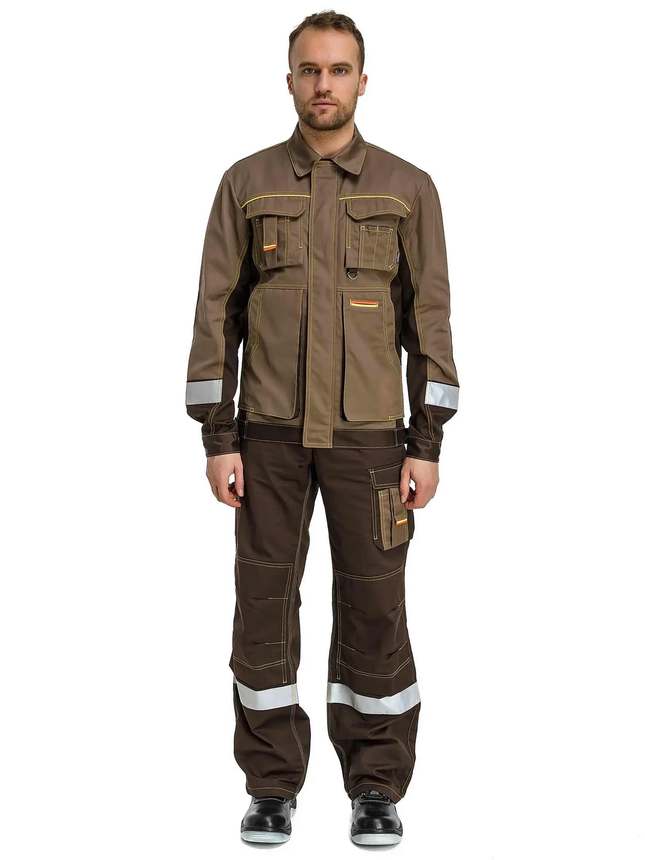 Куртка рабочая мужская летняя Техноавия "Бавария" светло-коричневый, коричневый