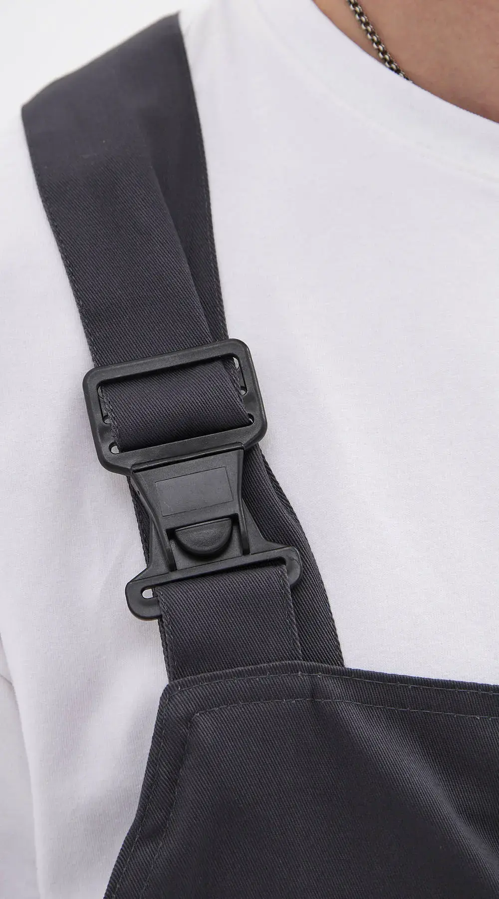 Полукомбинезон рабочий мужской летний RONTA PL813 темно-серый, черный, лаймовый