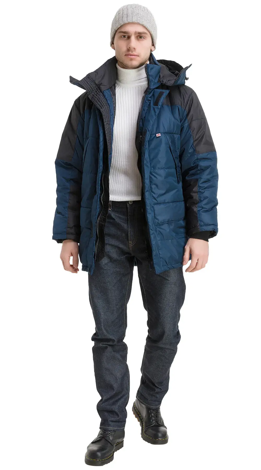 Куртка рабочая мужская зимняя утепленная Эталон "Сити" синяя, черная