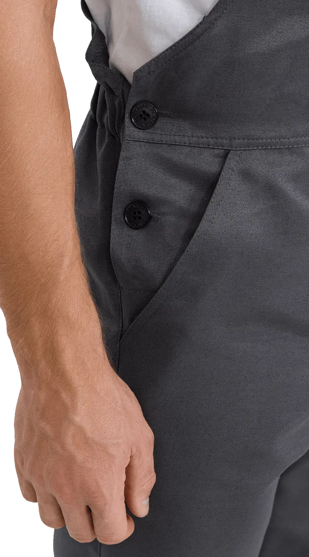 Костюм рабочий мужской летний RONTA KS812 с полукомбинезоном темно-серый, черный