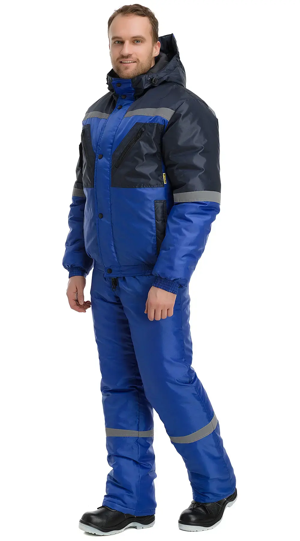 Куртка рабочая мужская зимняя утепленная RONTA KR634 васильковый, темно-синий