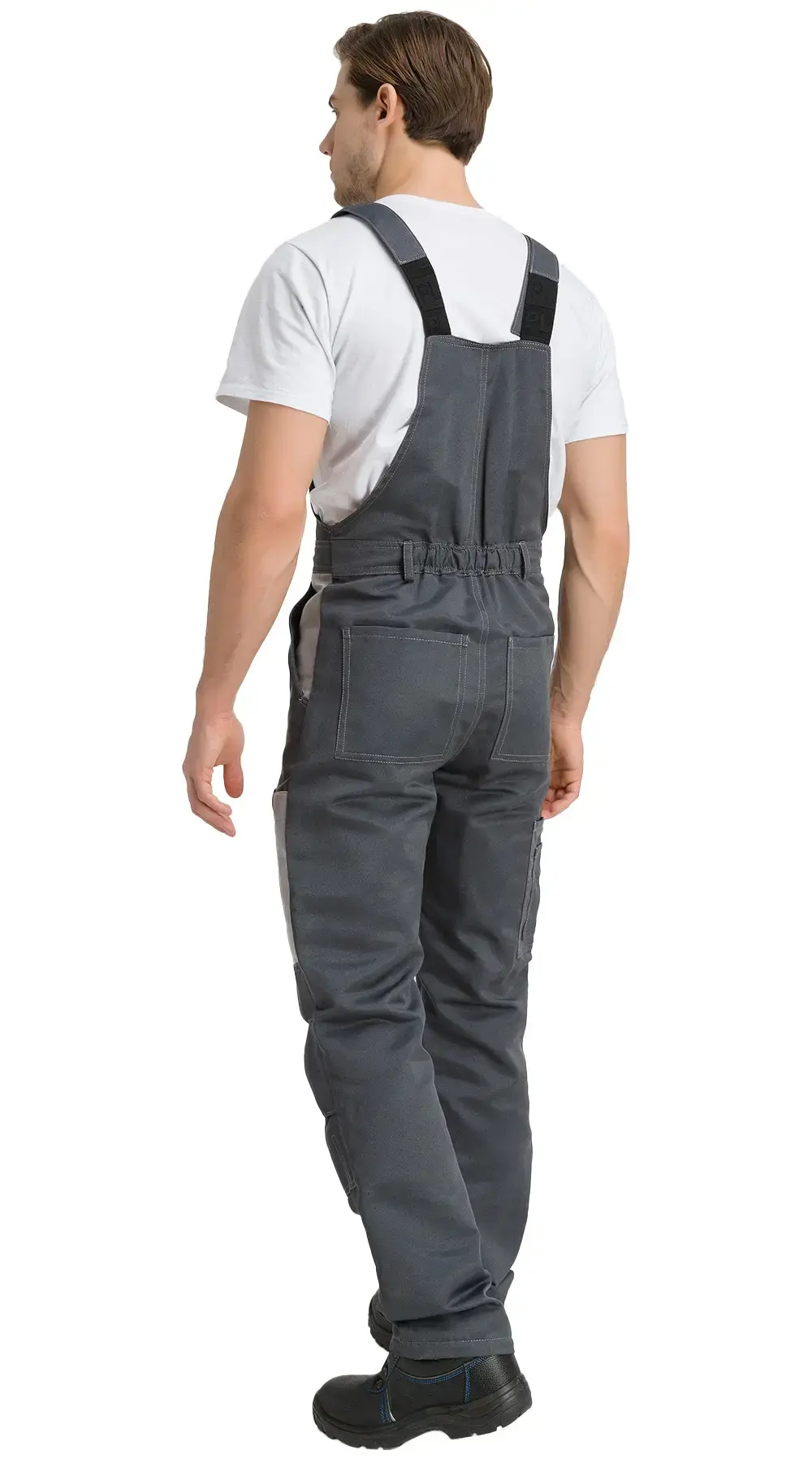 Костюм рабочий мужской летний RONTA KS807 с полукомбинезоном темно-серый, светло-серый, красный Костюм рабочий мужской летний RONTA KS807 с полукомбинезоном темно-серый, светло-серый, красный