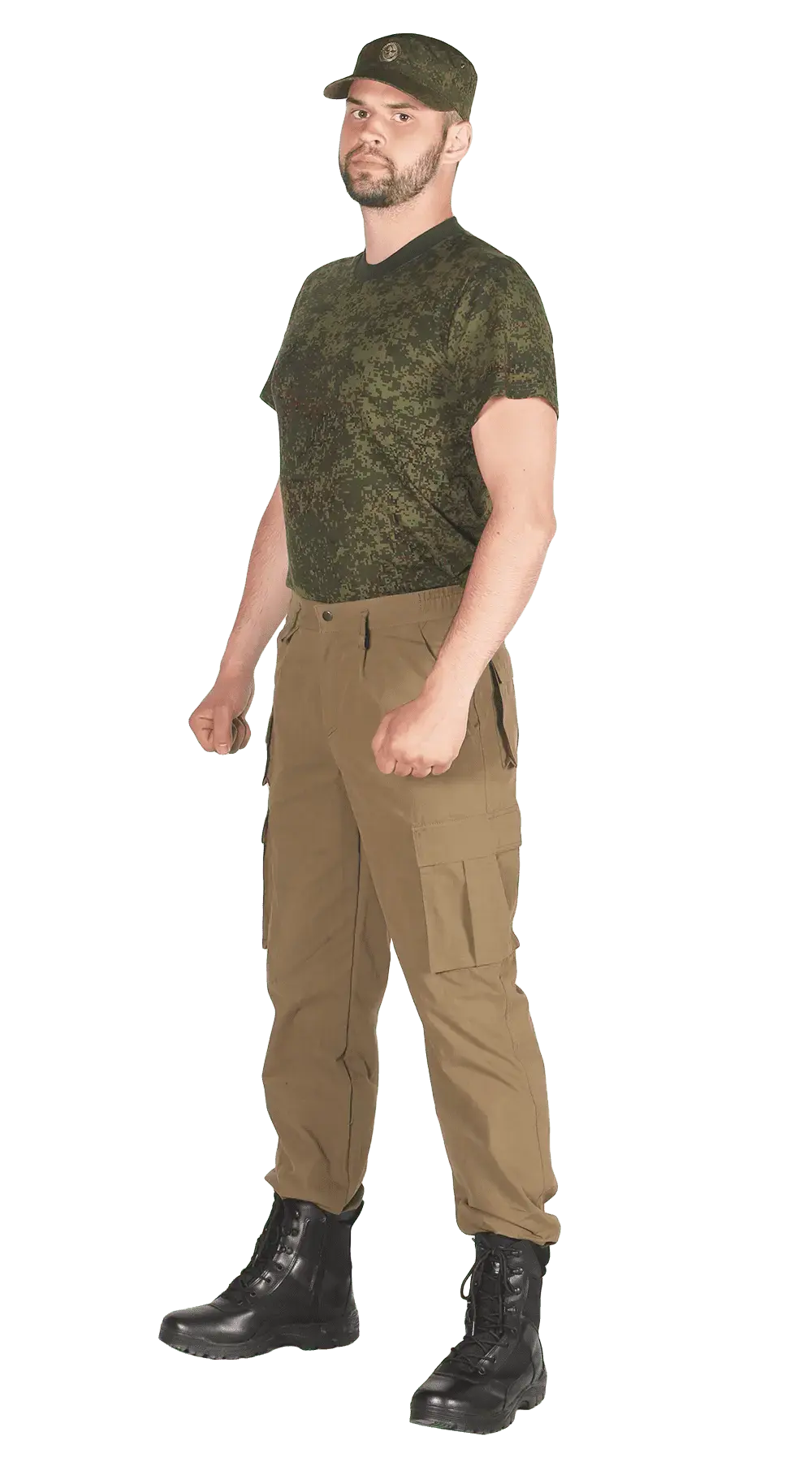 Брюки на резинке (хаки)