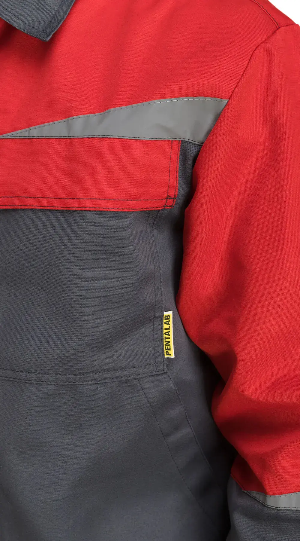 Костюм рабочий мужской летний RONTA KS591 с полукомбинезоном темно-серый, красный Костюм рабочий мужской летний RONTA KS591 с полукомбинезоном темно-серый, красный