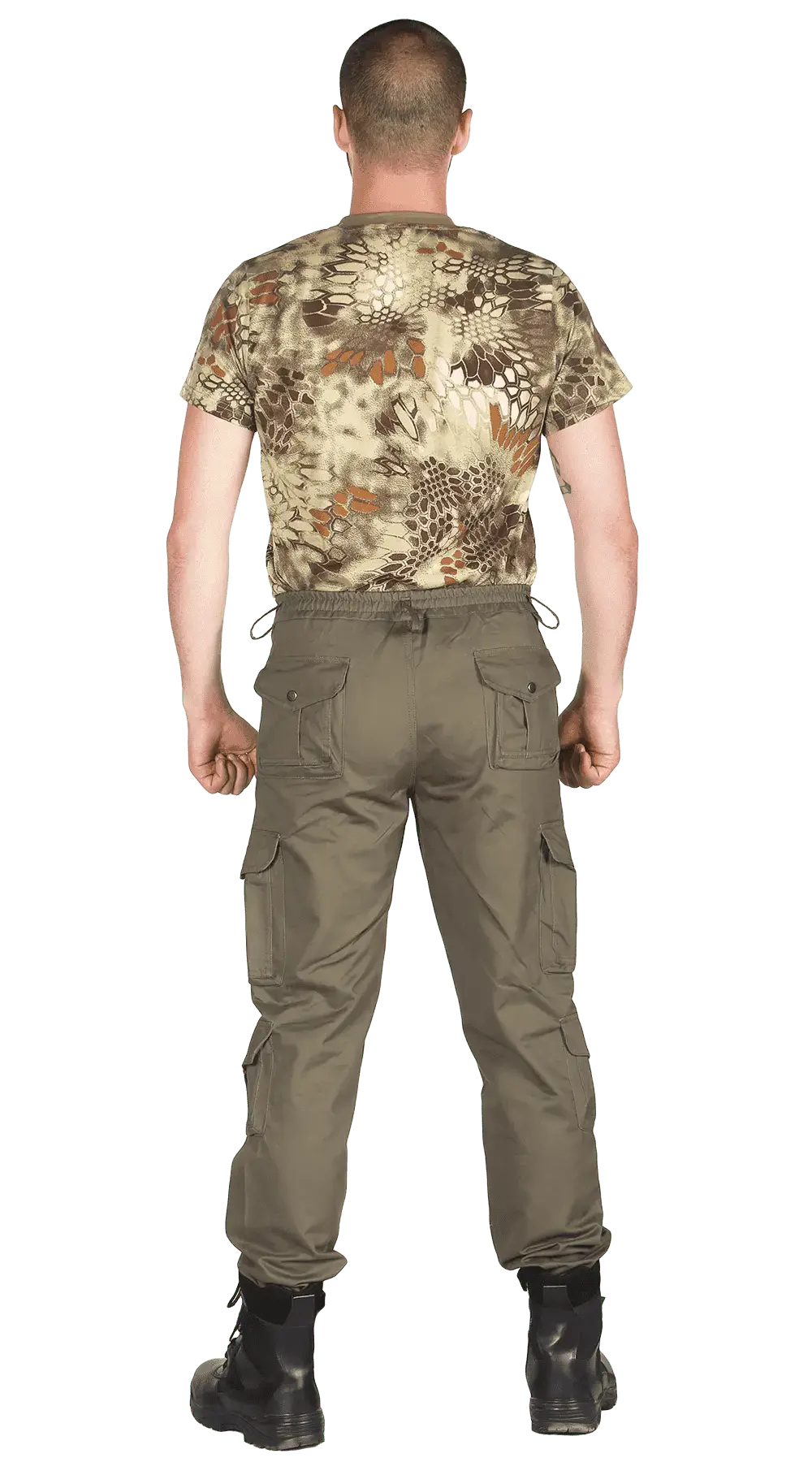 Брюки на резинке  "Полигон" (хаки)