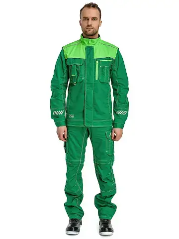 Куртка рабочая мужская летняя Техноавия "Рио" зеленый, светло-зеленый