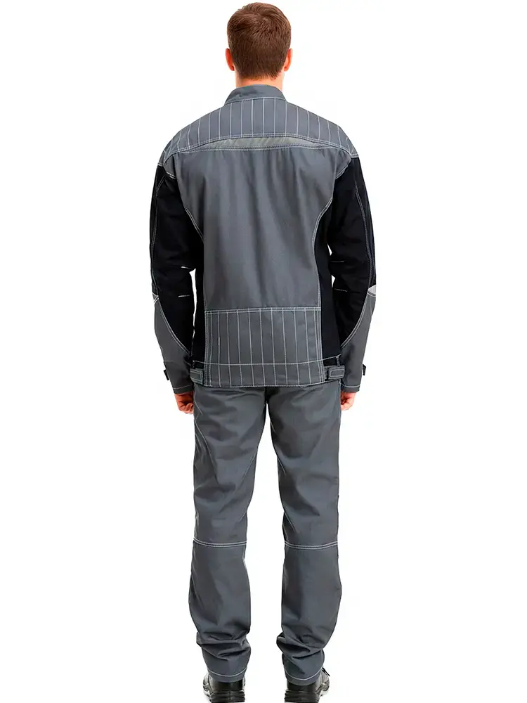 Костюм рабочий мужской летний RONTA KS908 с брюками темно-серый, черный