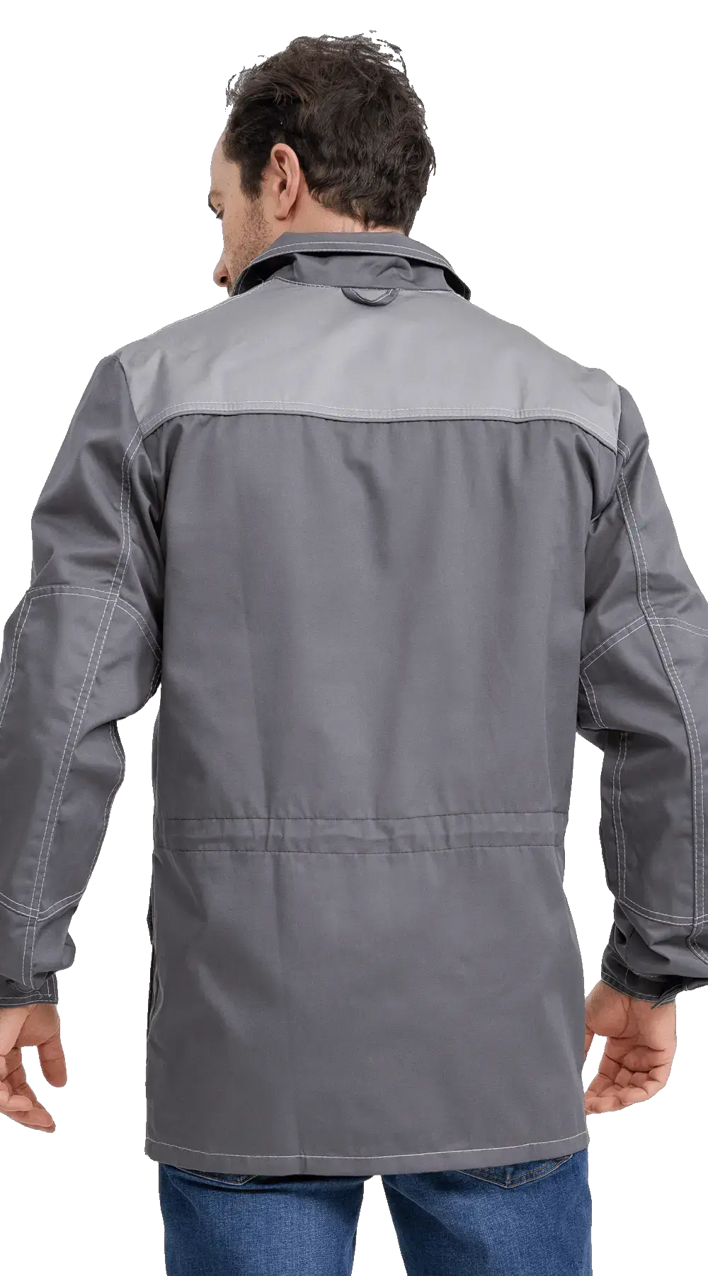 Куртка рабочая мужская летняя RONTA KR3090 темно-серый, светло-серый, красный