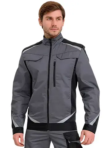Куртка рабочая мужская летняя RONTA KR209 темно-серый, черный