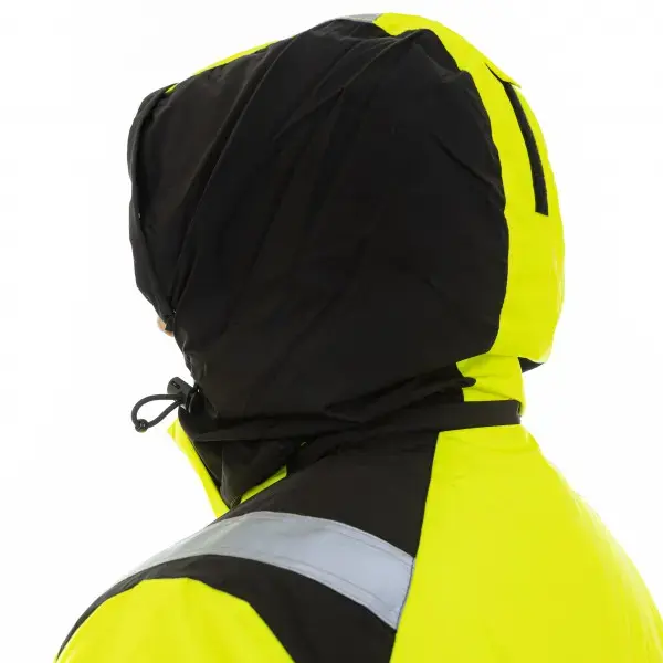 Зимняя сигнальная куртка-парка BRODEKS KW217, желтый/черный 