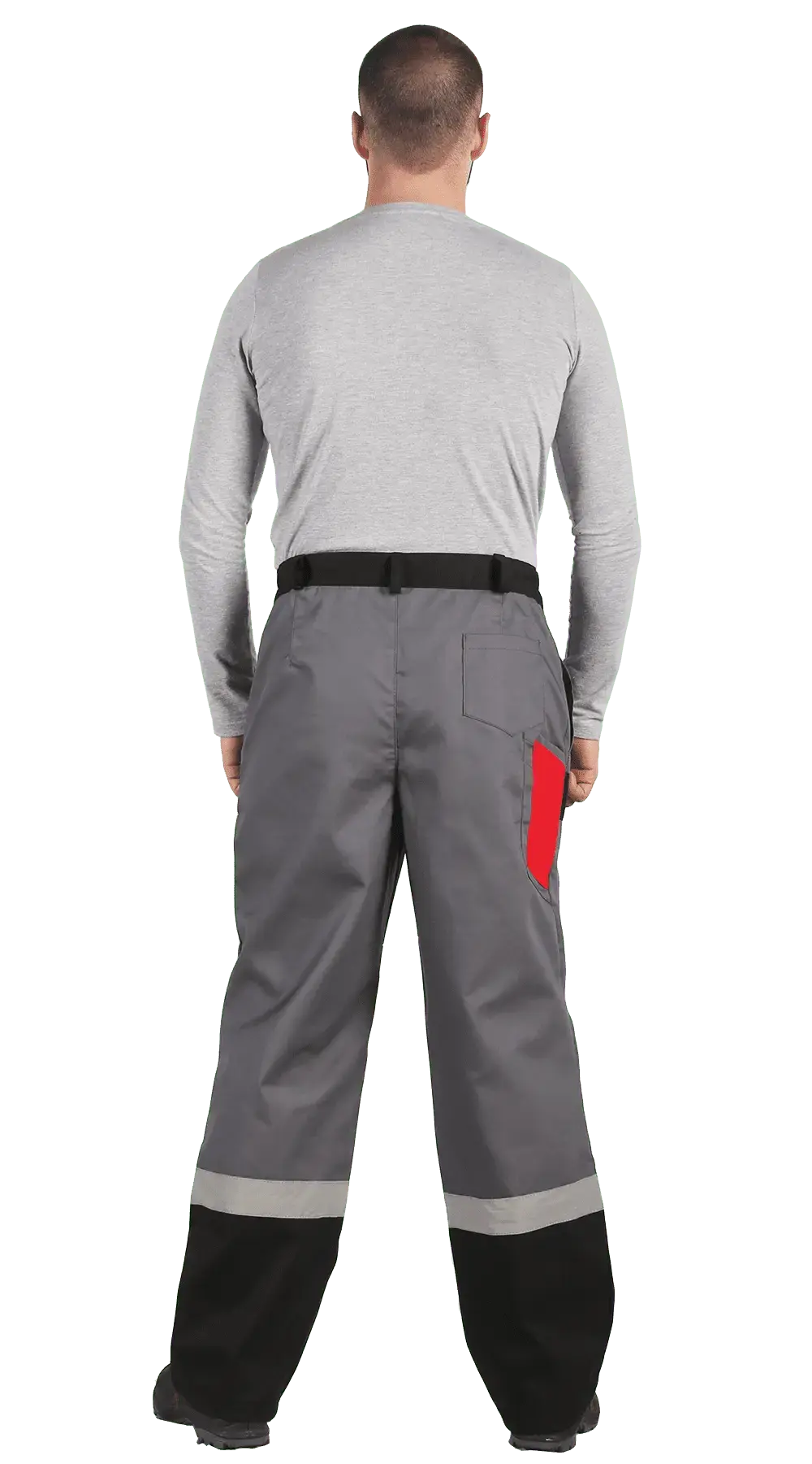 Костюм рабочий мужской летний RONTA KSVIVAT с брюками светло-серый, черный, красный
