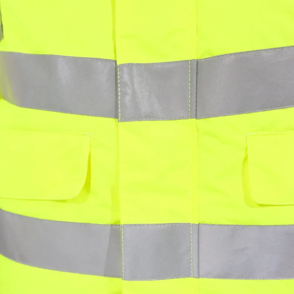 Зимняя сигнальная куртка-парка BRODEKS KW217, желтый/черный 