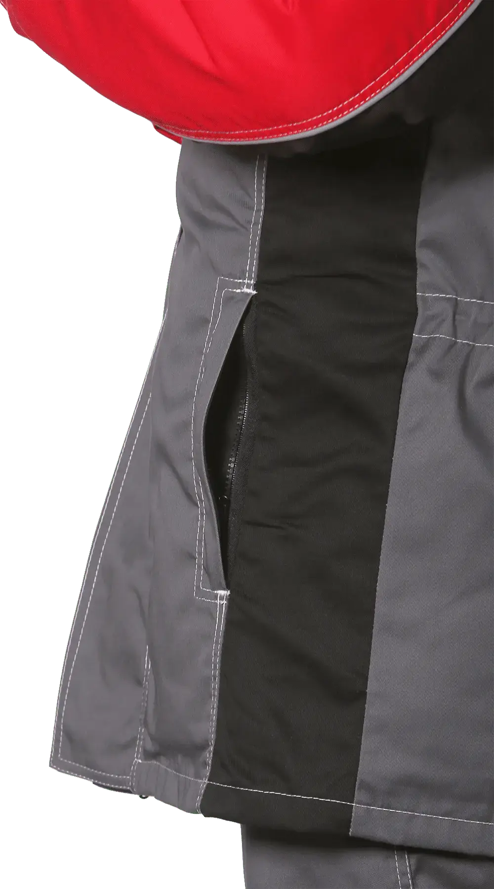 Костюм рабочий мужской утепленный зимний RONTA KS581 темно-серый, красный, черный