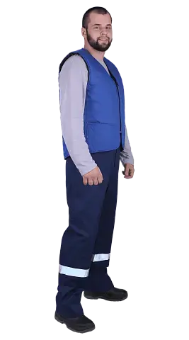 Жилет рабочий мужской утепленный зимний RONTA JT558 синий