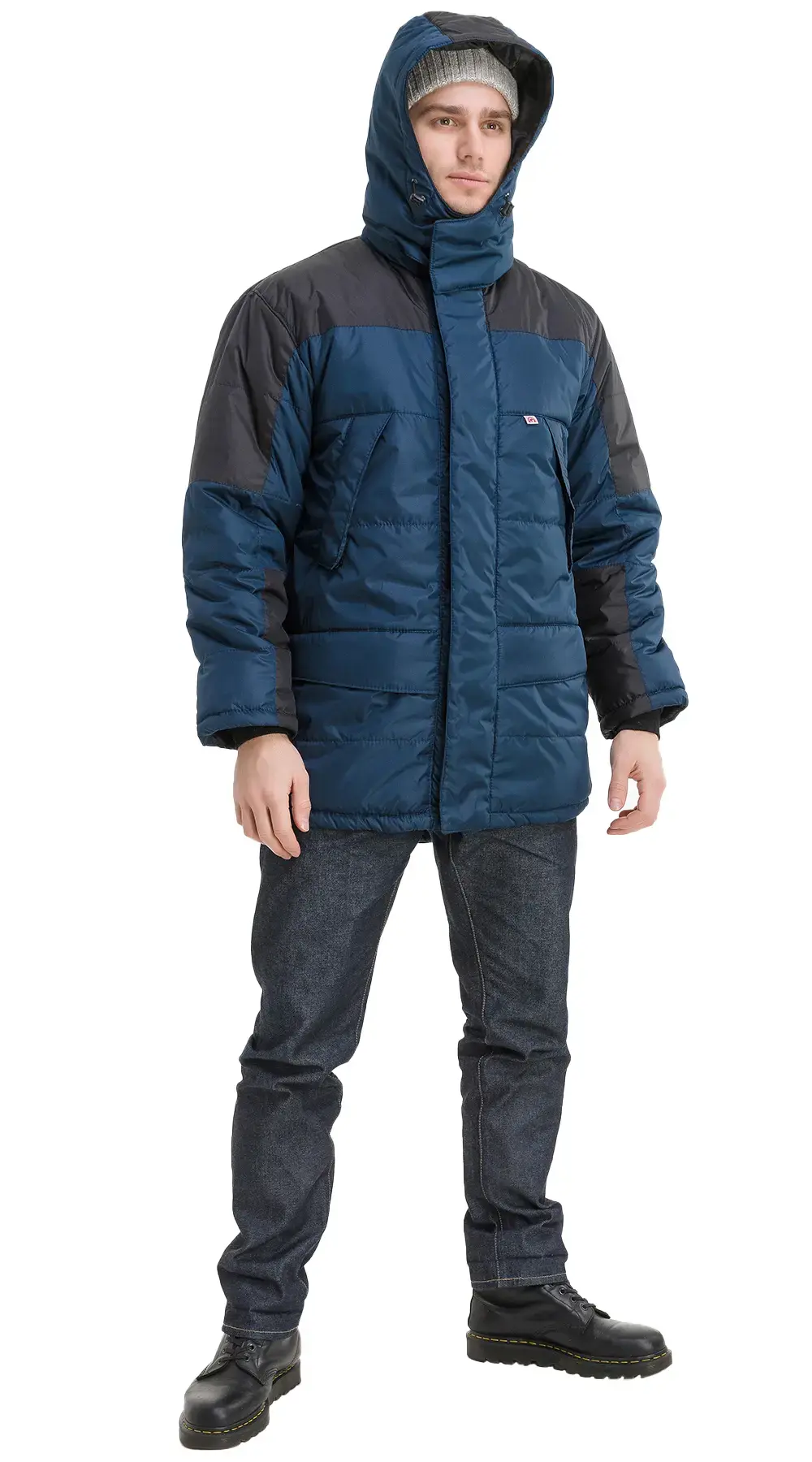 Куртка рабочая мужская зимняя утепленная Эталон "Сити" синяя, черная