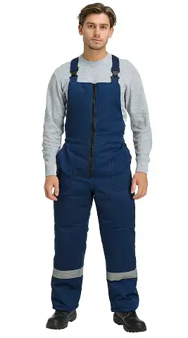 Полукомбинезон рабочий мужской зимний утепленный RONTA PL241 темно-синий Полукомбинезон рабочий мужской зимний утепленный RONTA PL241 темно-синий