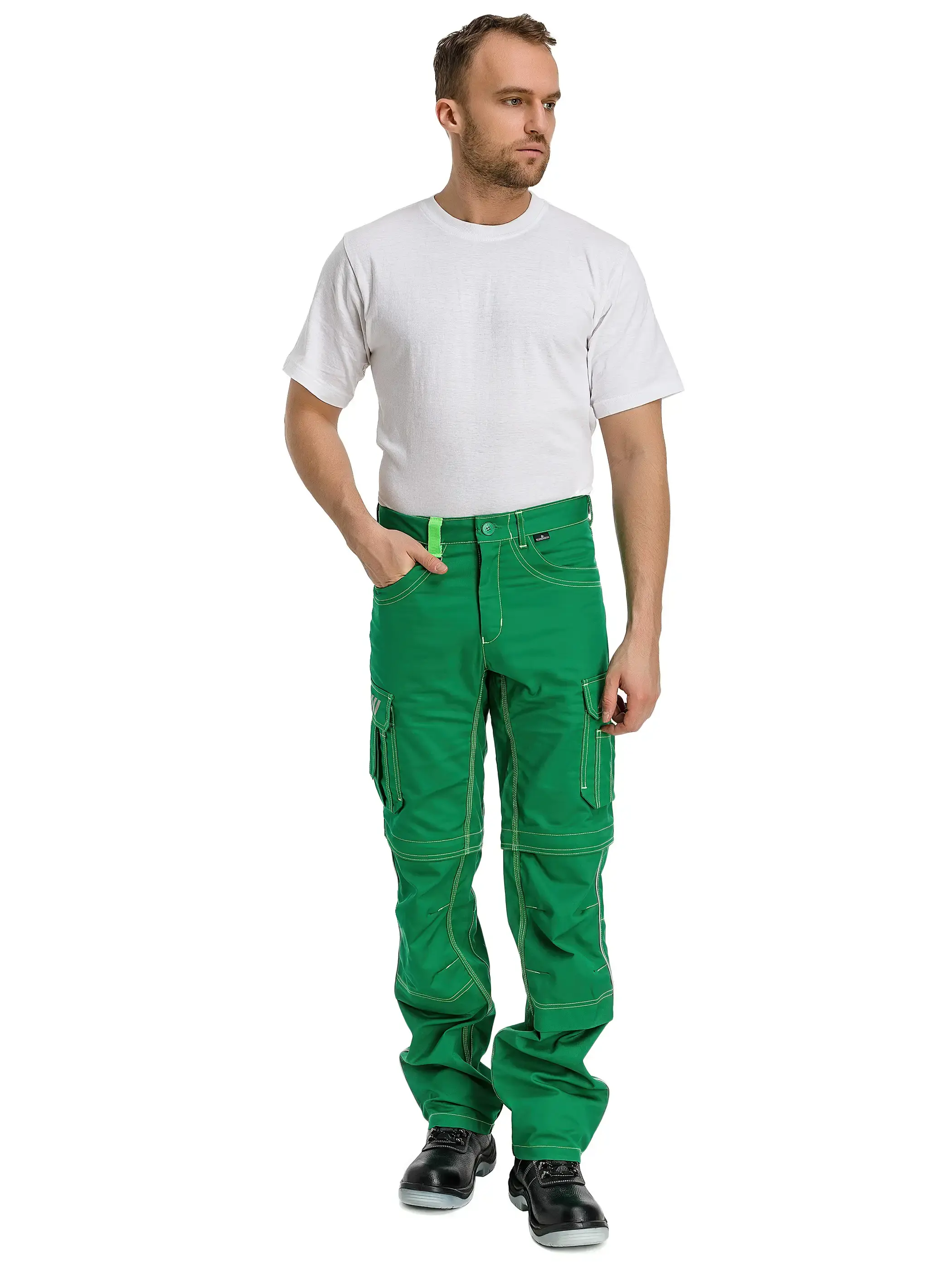 Брюки рабочие мужские летние Техноавиа "Рио" зеленые
