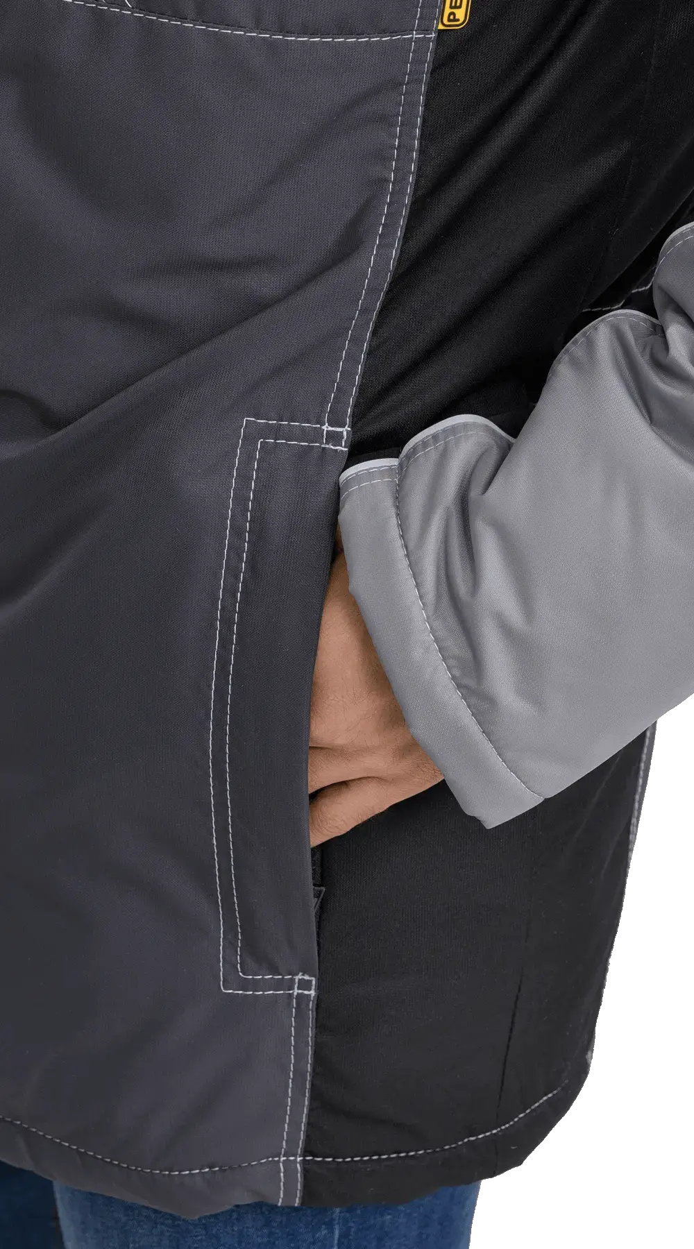 Куртка рабочая мужская зимняя утепленная RONTA KR615 MEMBRANE темно-серая, черная, светло-серая