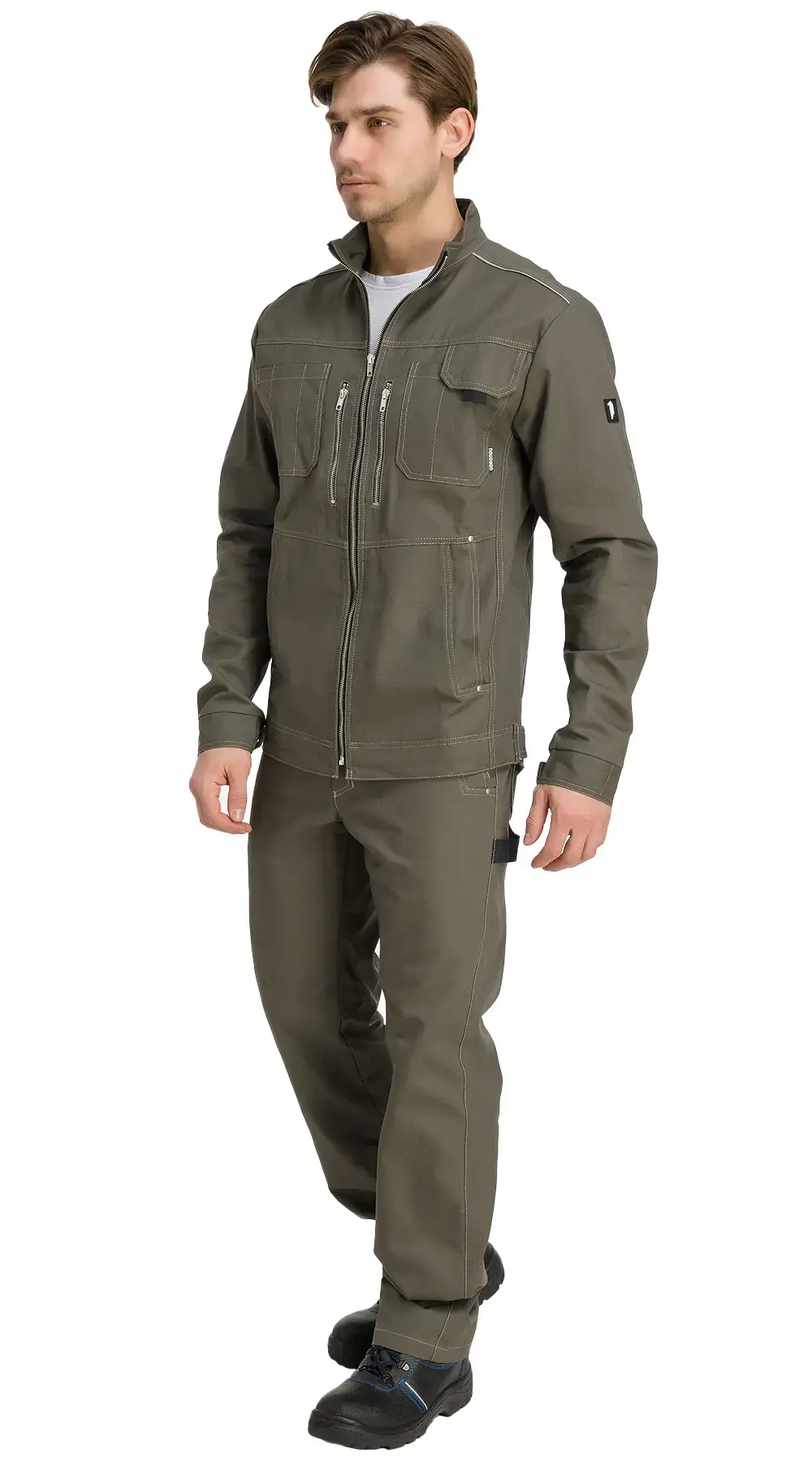 Костюм рабочий мужской летний RONTA KS201 с брюками хаки Костюм рабочий мужской летний RONTA KS201 с брюками хаки