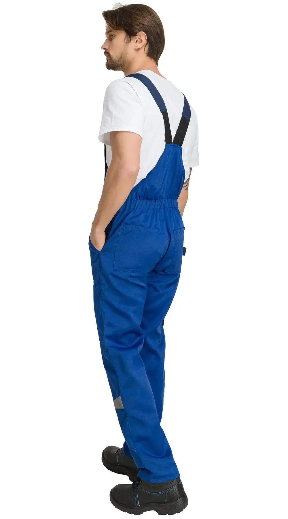 Костюм рабочий мужской летний RONTA KS591 с полукомбинезоном васильковый, темно-синий Костюм рабочий мужской летний RONTA KS591 с полукомбинезоном васильковый, темно-синий