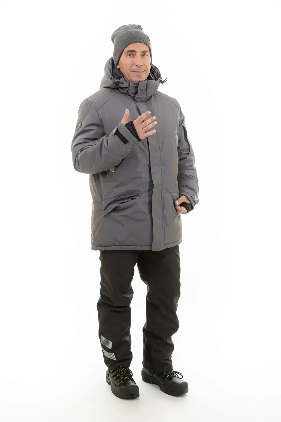 Зимняя куртка-парка BRODEKS KW204, серый