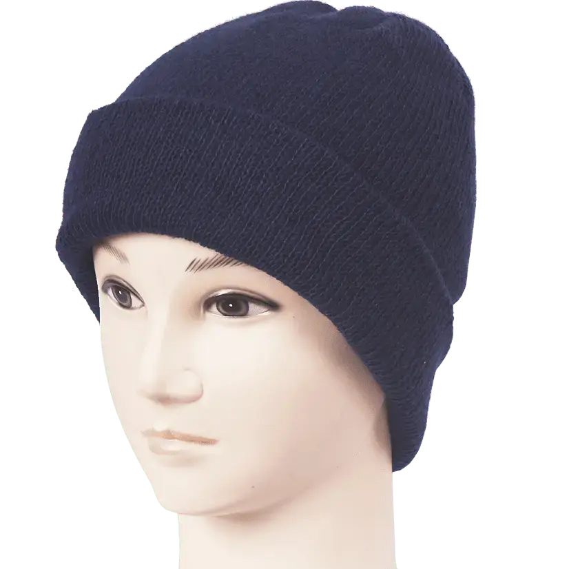 Шапка двойная п/ш т.синяя