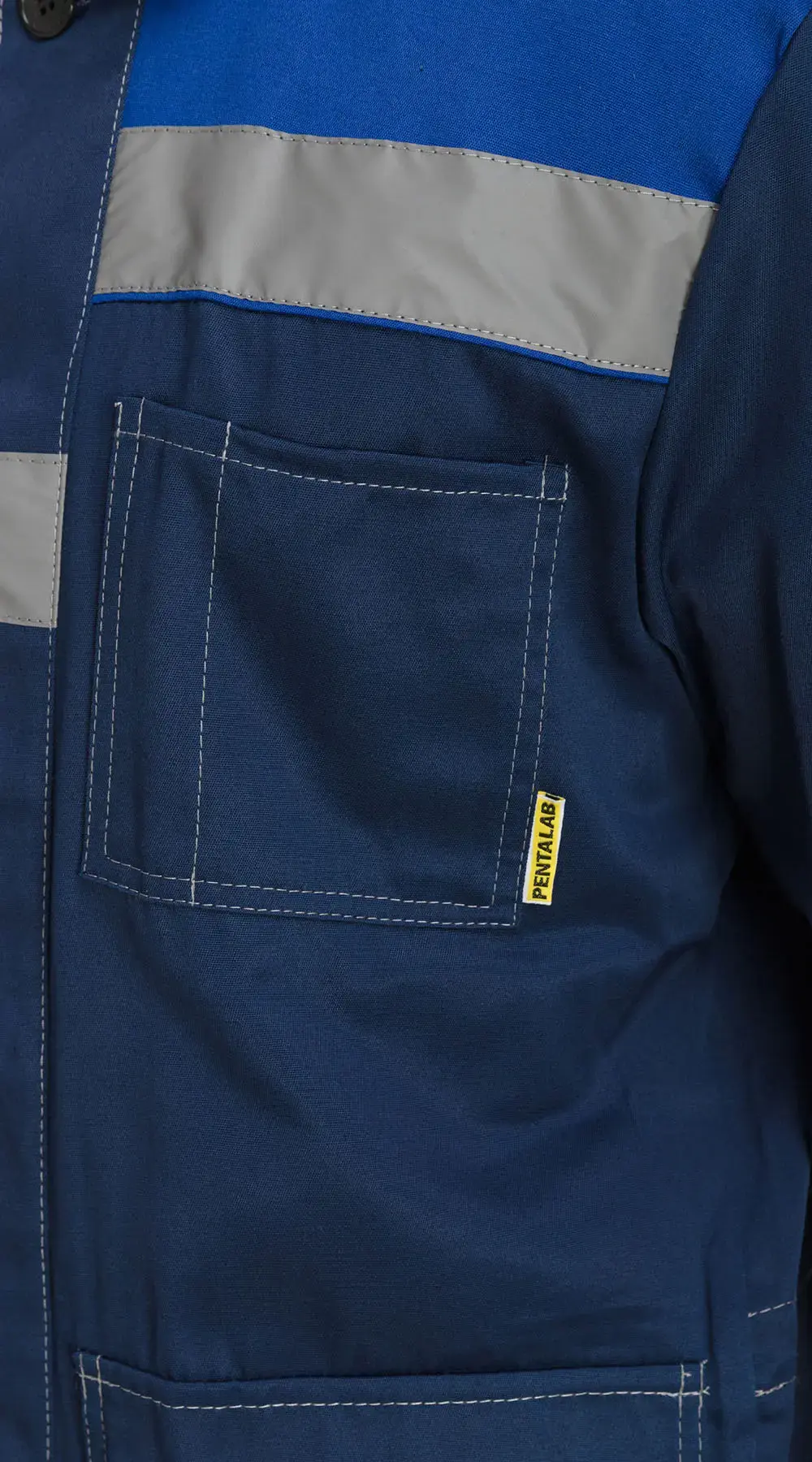 Костюм рабочий мужской летний RONTA KS801 с брюками темно-синий, васильковый